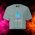 LIQUID Crop Top in mineral, front view