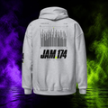 JAM.174 Waveform Hoodie in sport grey, back view