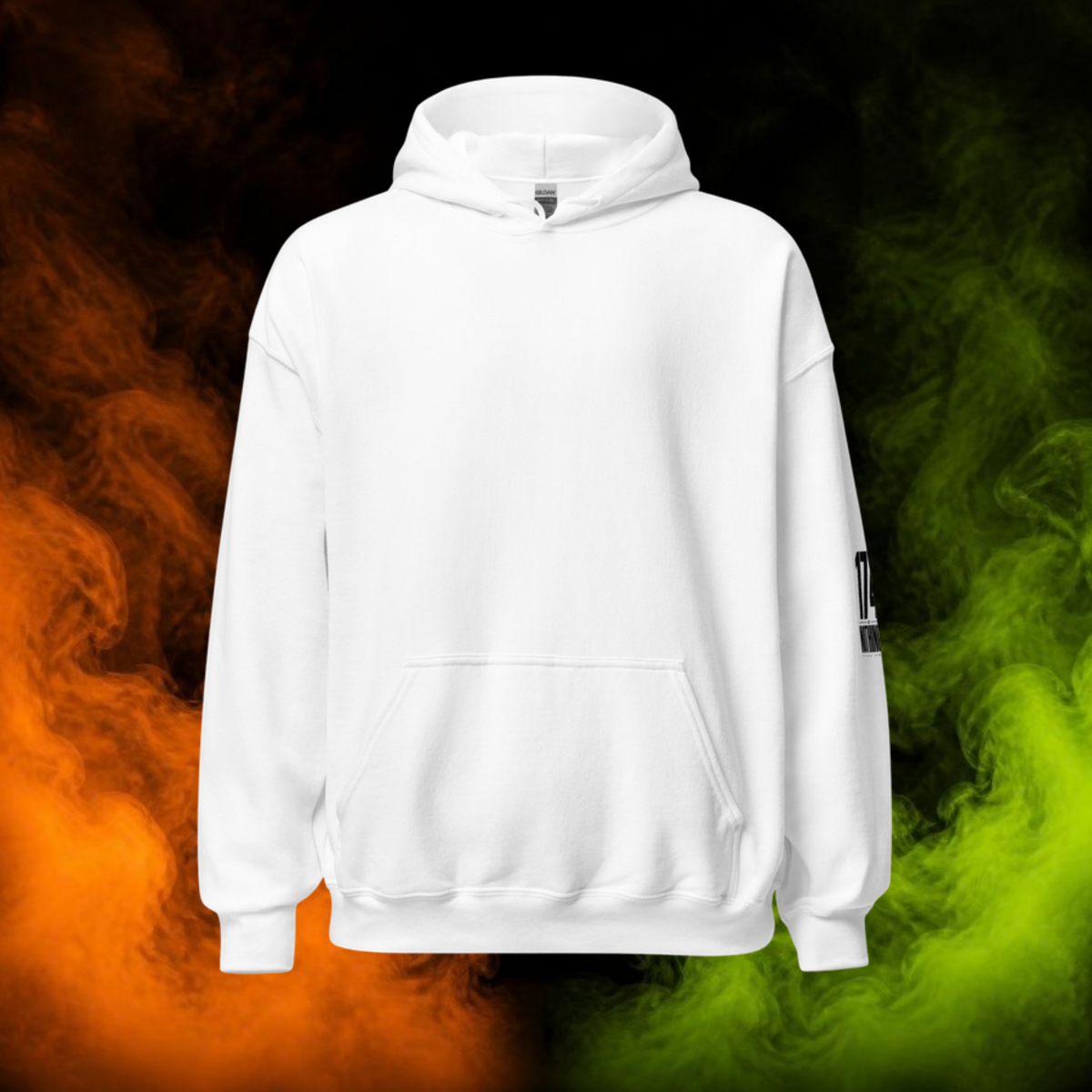 JAM.174 Waveform Hoodie in white, front view
