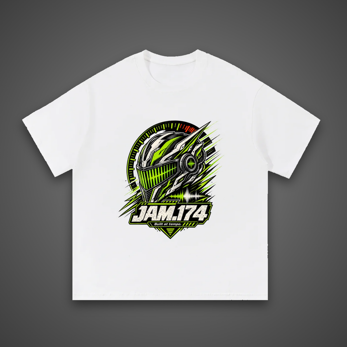 JAM.174 Cyber Helmet Tee (White) – Unisex