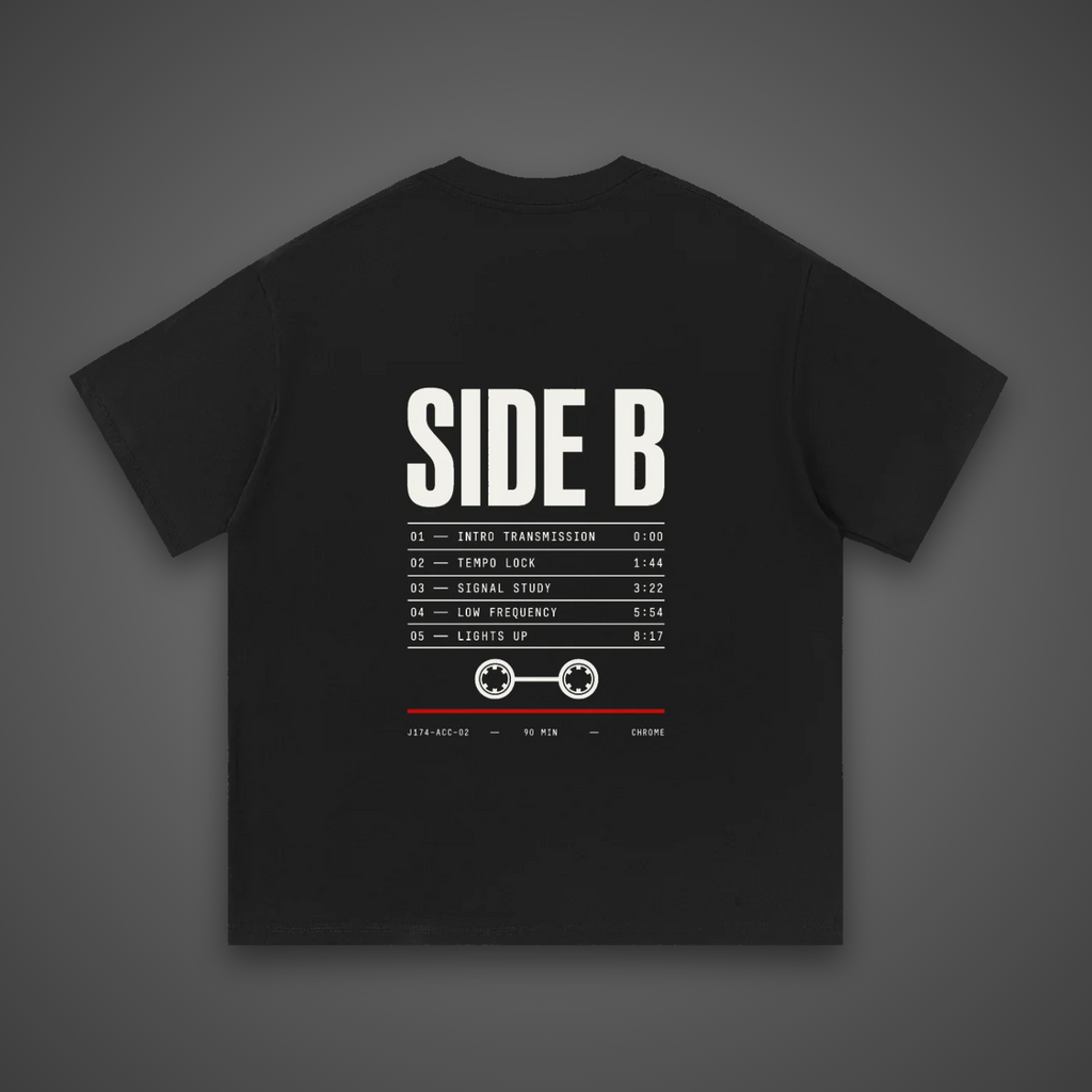 Amen Archive Cassette Tee in black, back view