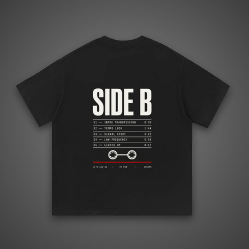 Amen Archive Cassette Tee in black, back view