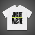 Junglist Massive Tee in white, front view